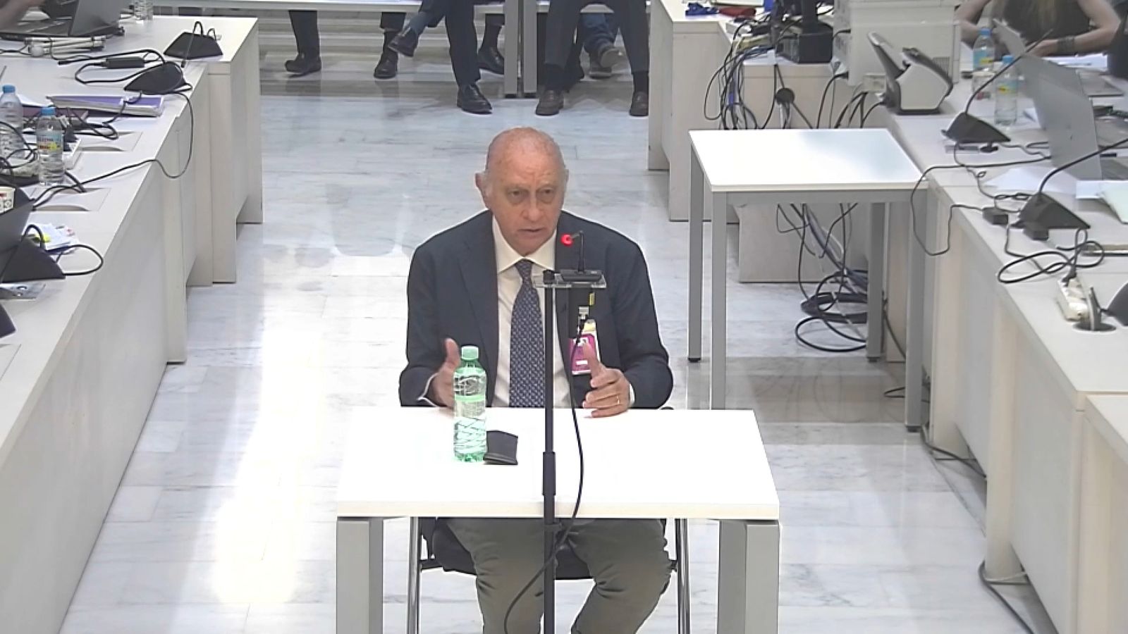L'exministre de l'Interior, Jorge Fernández Díaz, declara com a acusat en el juí per la trama Kitchen