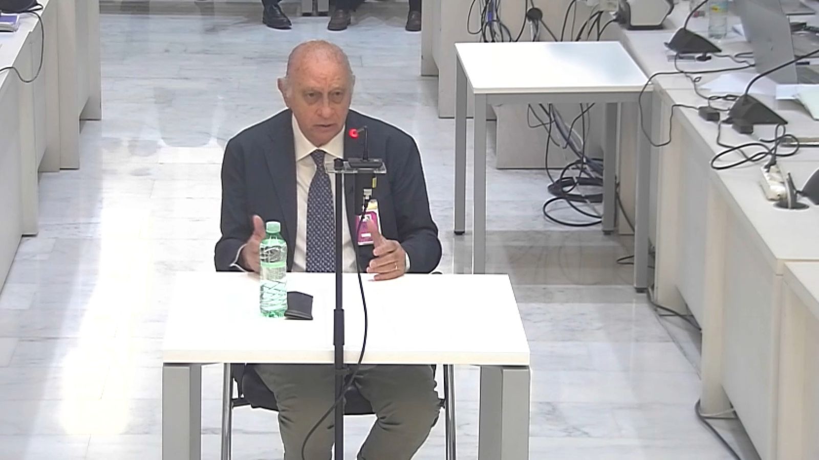 L'exministre de l'Interior, Jorge Fernández Díaz, declara com a acusat en el juí per la trama Kitchen