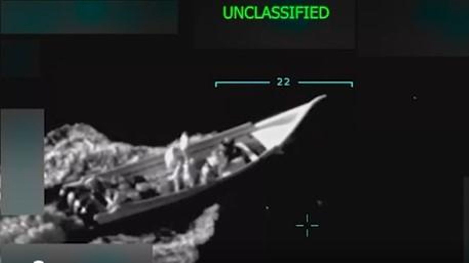 Captura de pantalla de l'embarcació atacada pels Estats Units