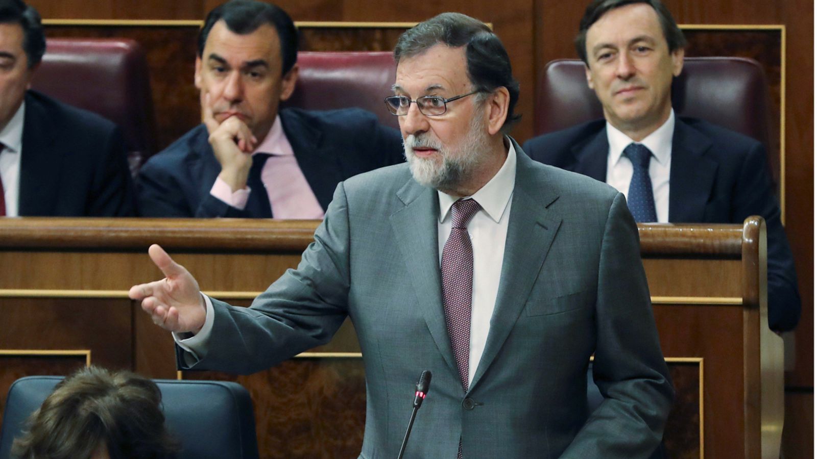 Mariano Rajoy, durant la sessió de control de l'oposició d'aquest dimecres