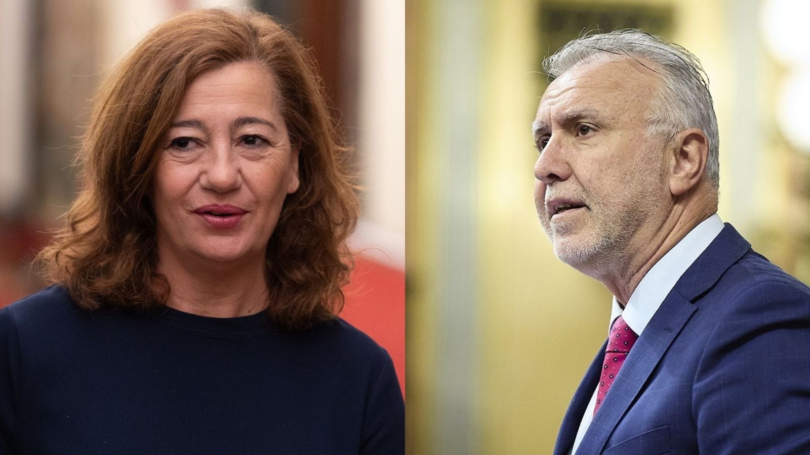 La presidenta del Congrés, Francina Armengol i el ministre Ángel Víctor Torres