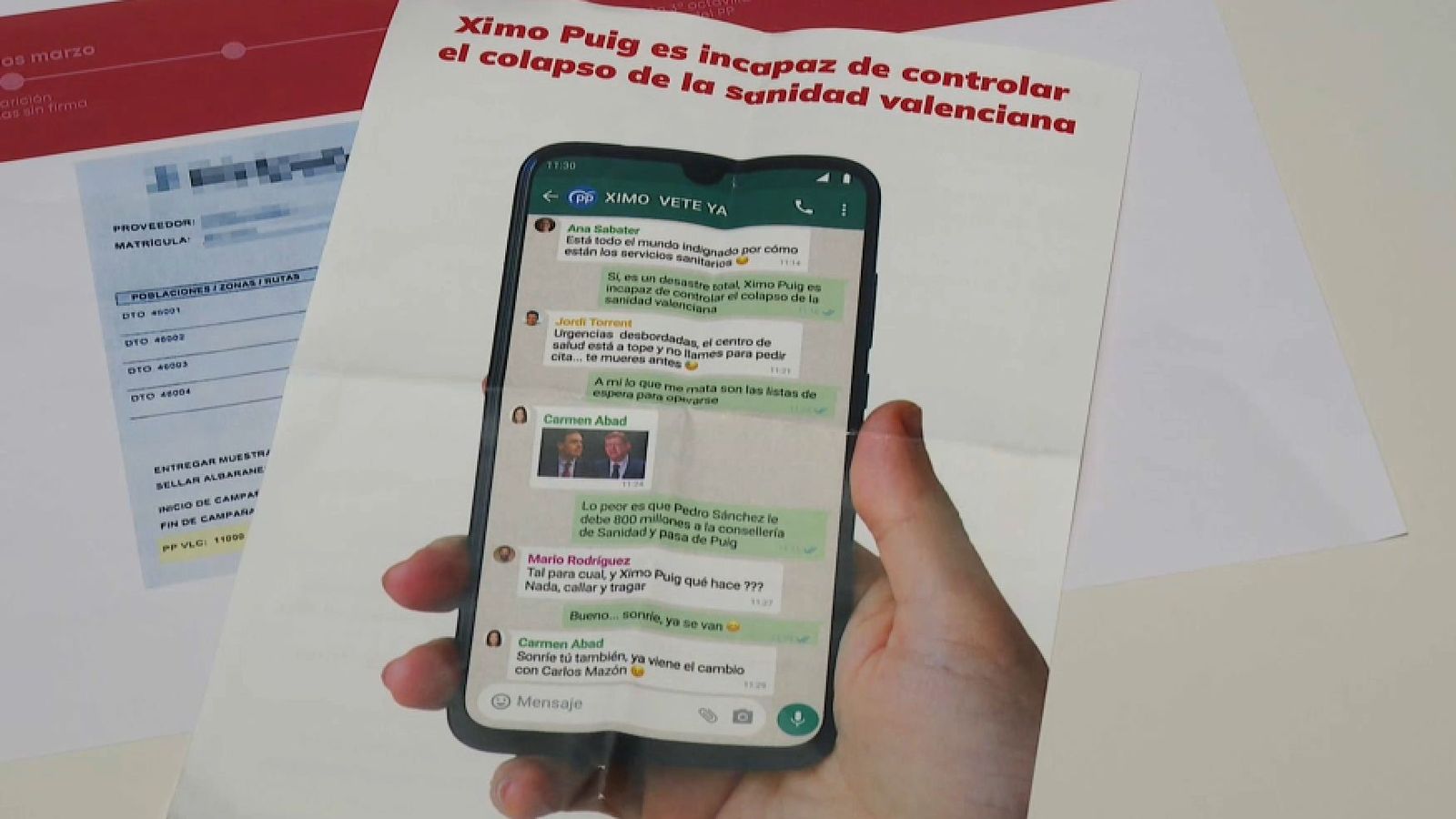 Un dels fullets objecte de la denúncia davant la Fiscalia per part del PSPV
