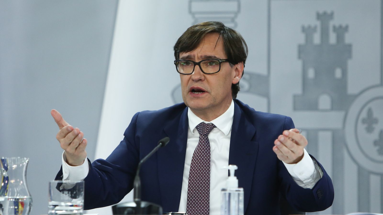 El ministre de Sanitat, Salvador Illa, en una roda de premsa