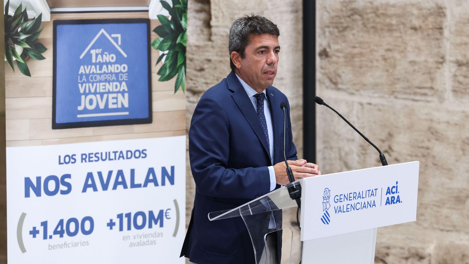 Mazón intervé en la presentació del balanç del programa de garanties de l'IVF, este dijous