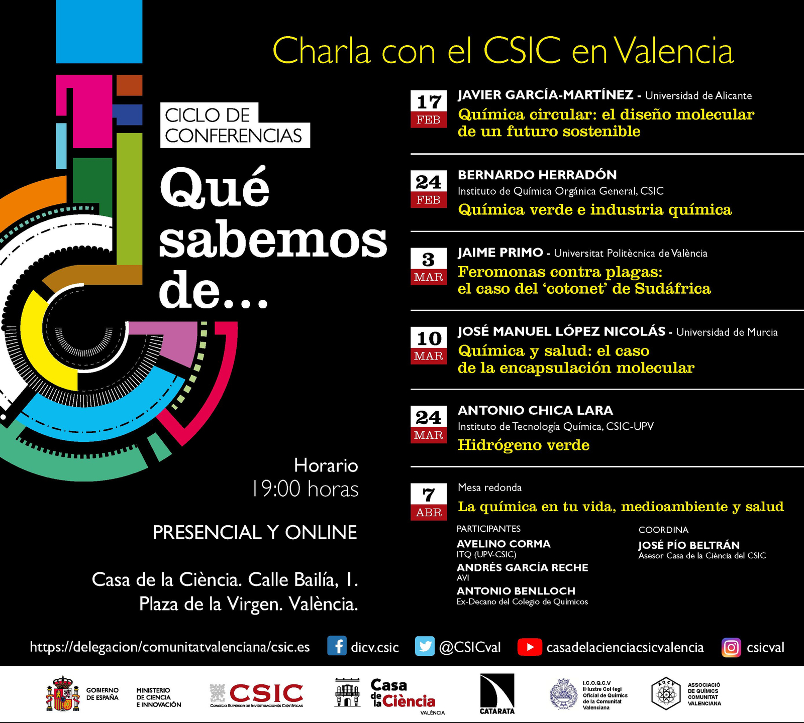 Cartell del cicle de conferències posposat pel CSIC