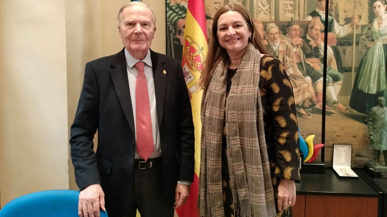 Lerma juntament amb el degà de la RACV, José Luis Manglano de Mas, en la reunió que han tingut aquest dimarts a València