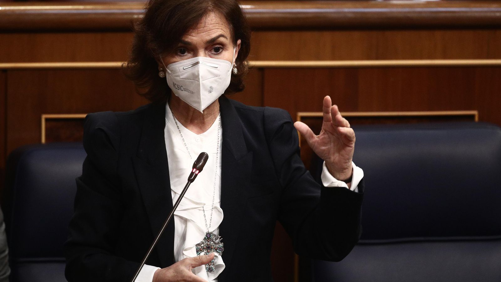 La vicepresidenta primera i ministra de Presidència, Relacions amb les Corts i Memòria Democràtica, Carmen Calvo