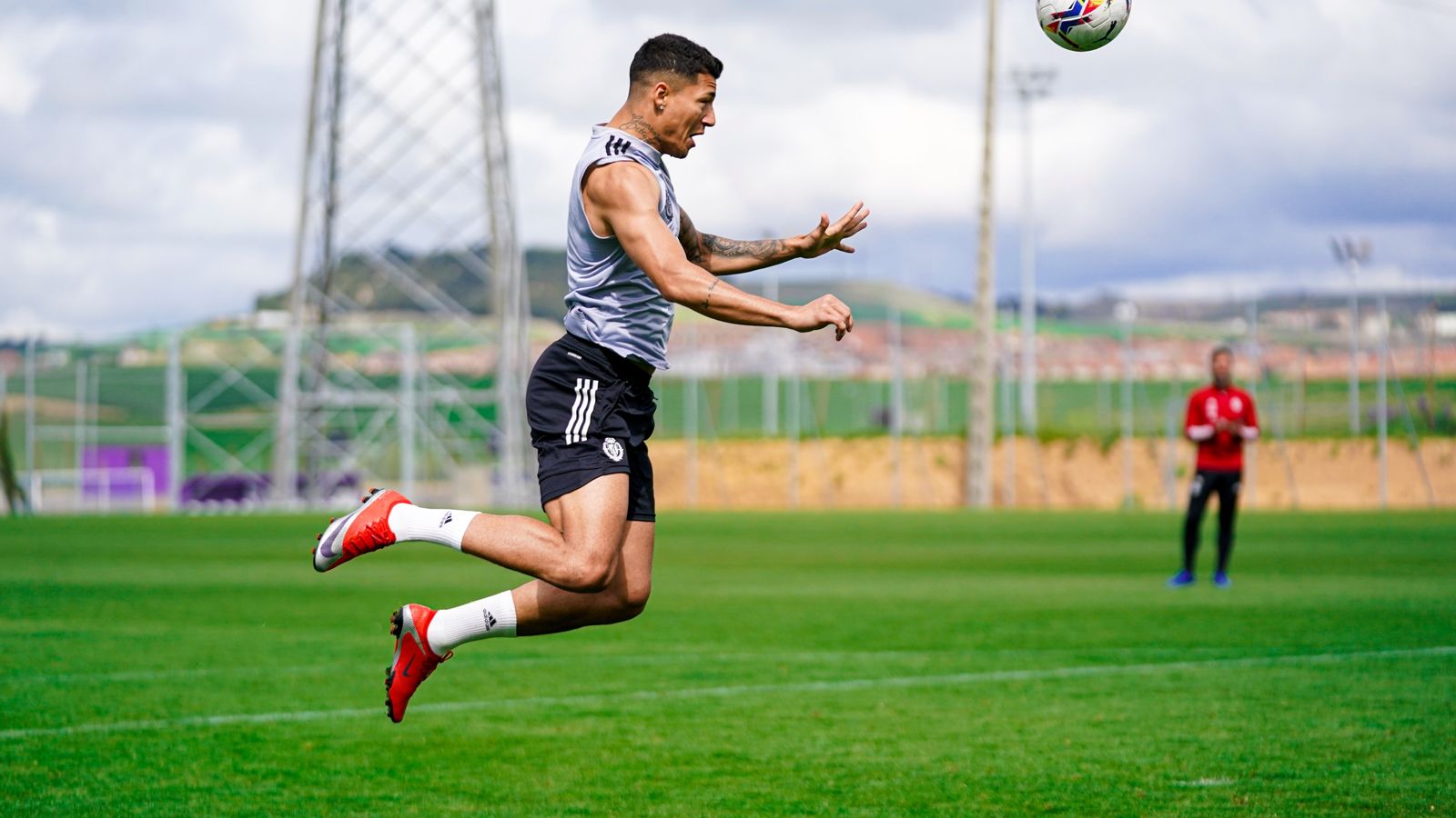 Marcos André en un entrenament amb el Valladolid