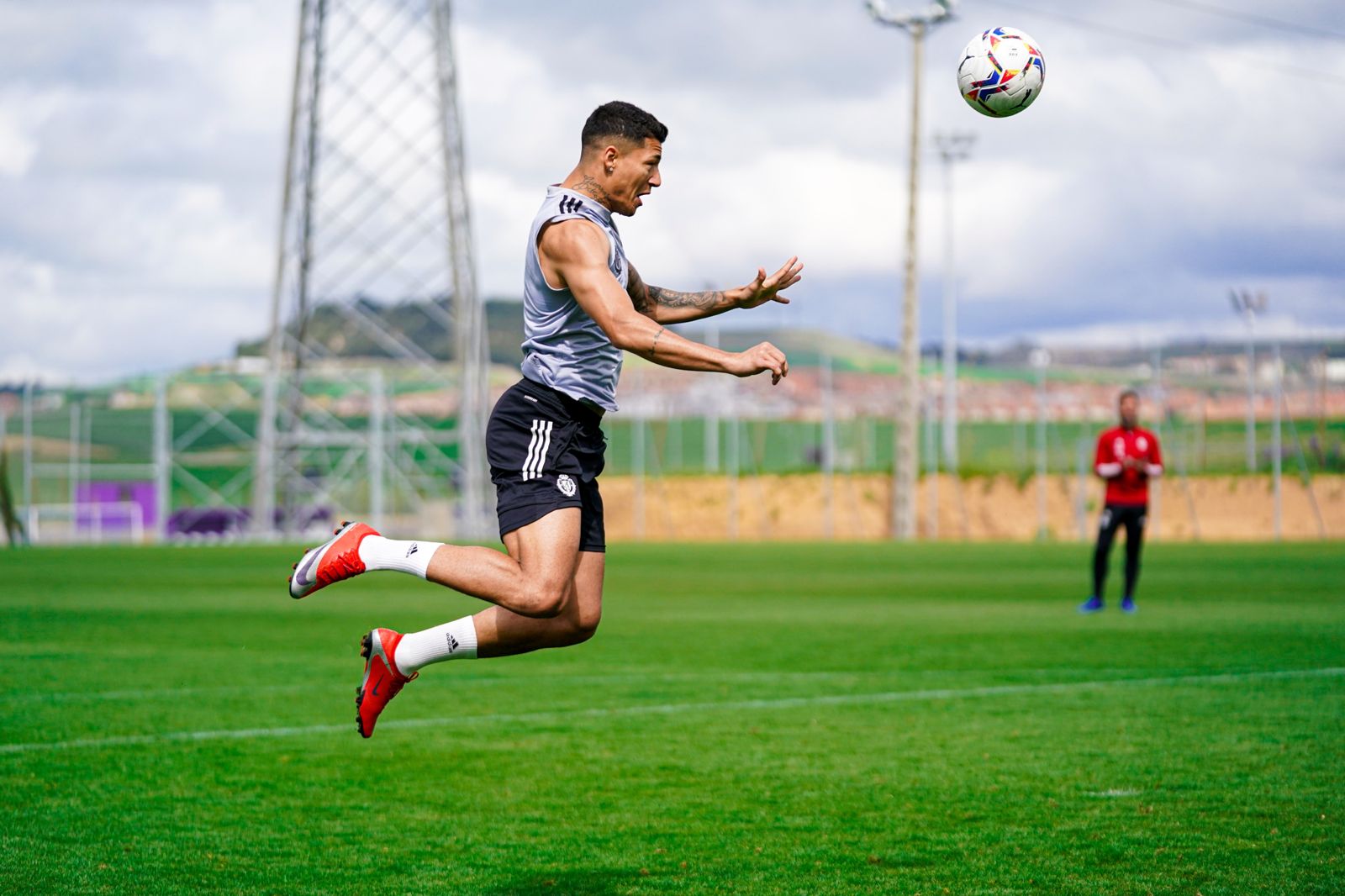 Marcos André en un entrenament amb el Valladolid
