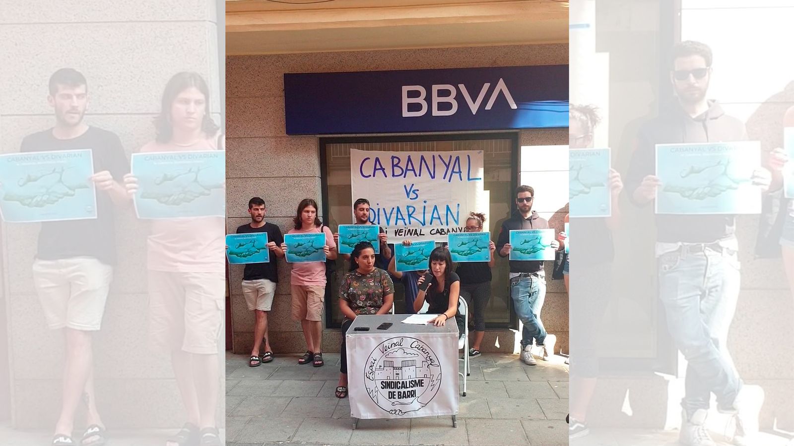 Roda de premsa d’Espai Veïnal Cabanyal per a denunciar la situació d’una veïna en risc de desnonament