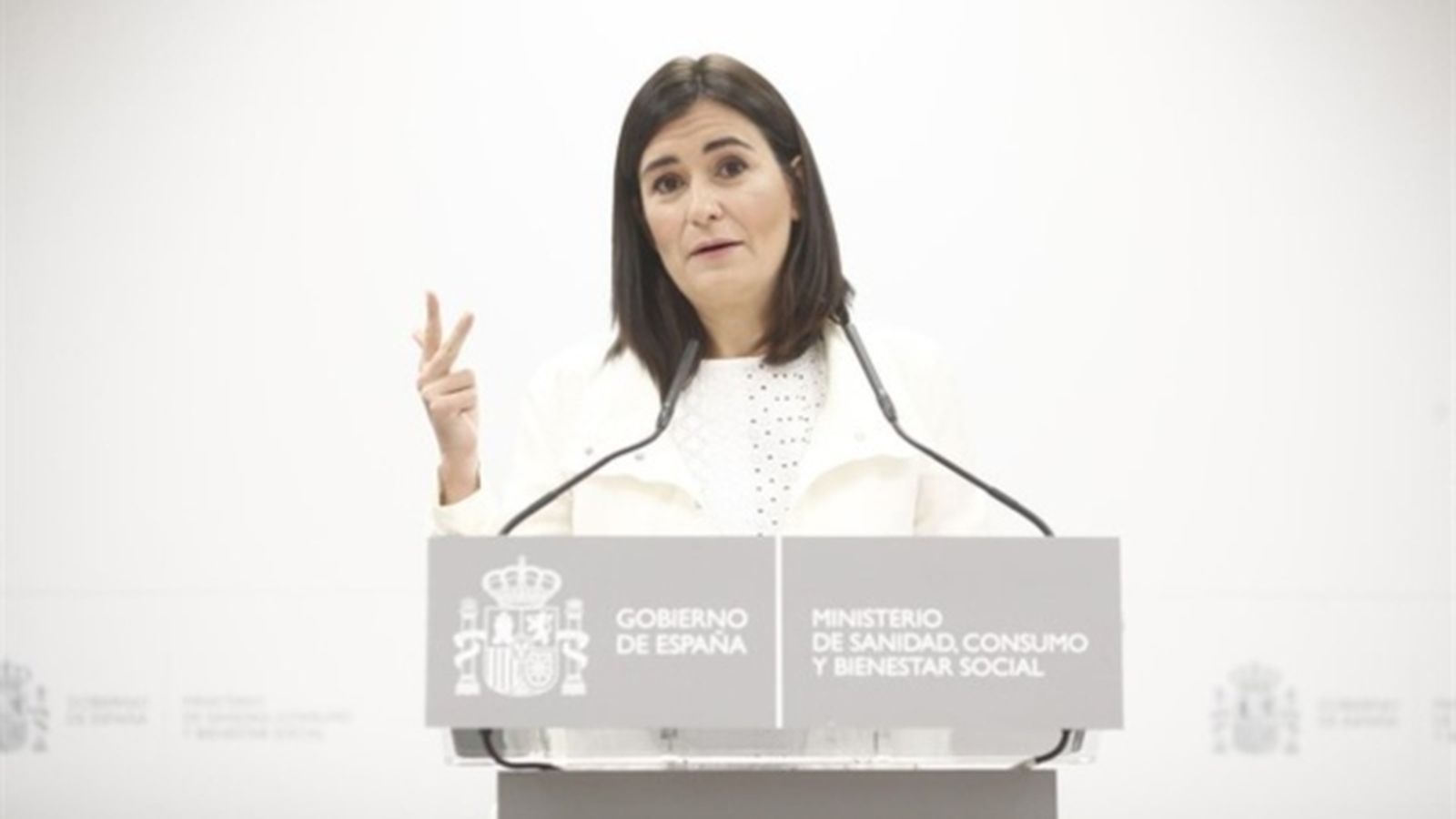 L'exministra de Sanitat, Carmen Montón, durant una de les rodes de premsa en què ha donat explicacions sobre el màster