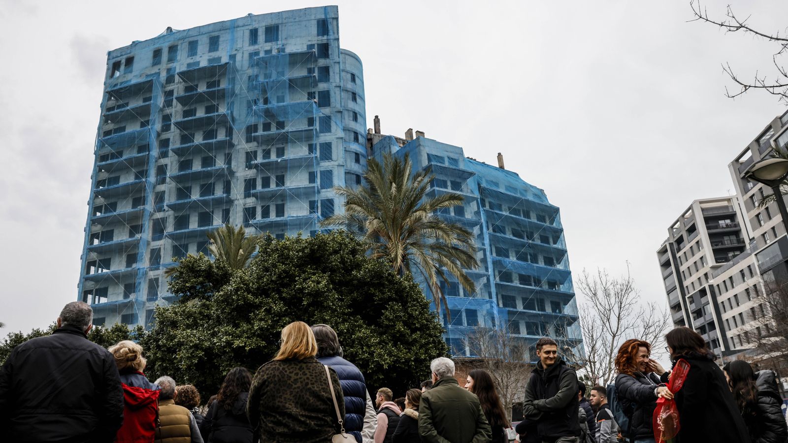 Edifici de Campanar a València, en tasques de reconstrucció