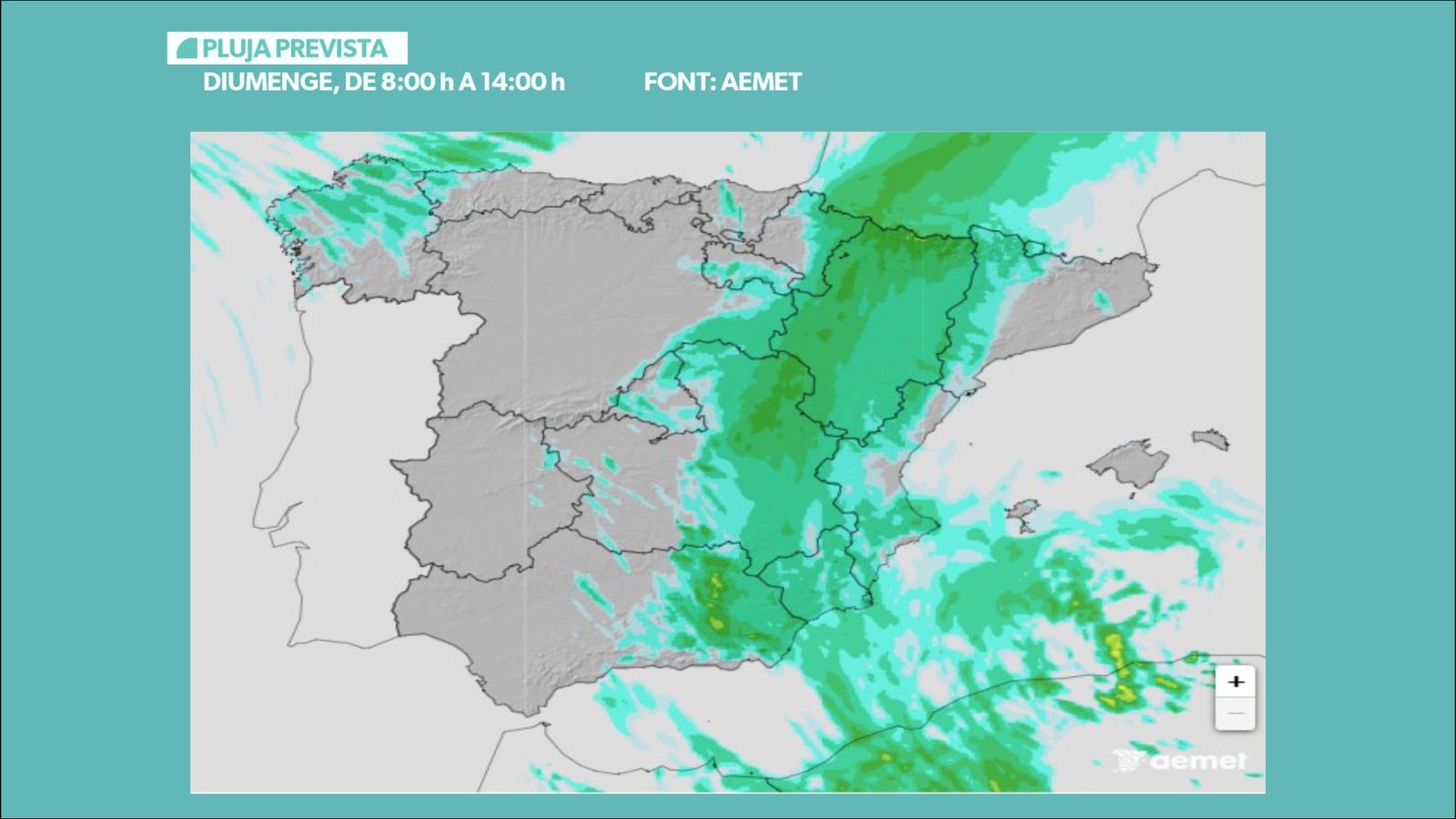 PLUJA DIUMENGE DE 8:00 h A 14:00 h