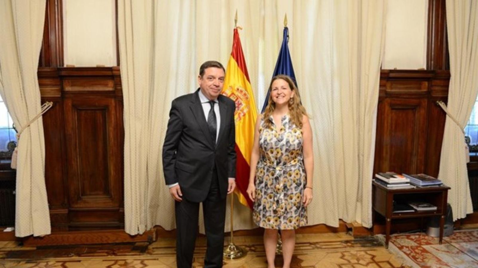 La consellera Elena Cebrián i el ministre Luis Planas, reunits per a parlar de la PAC 2021