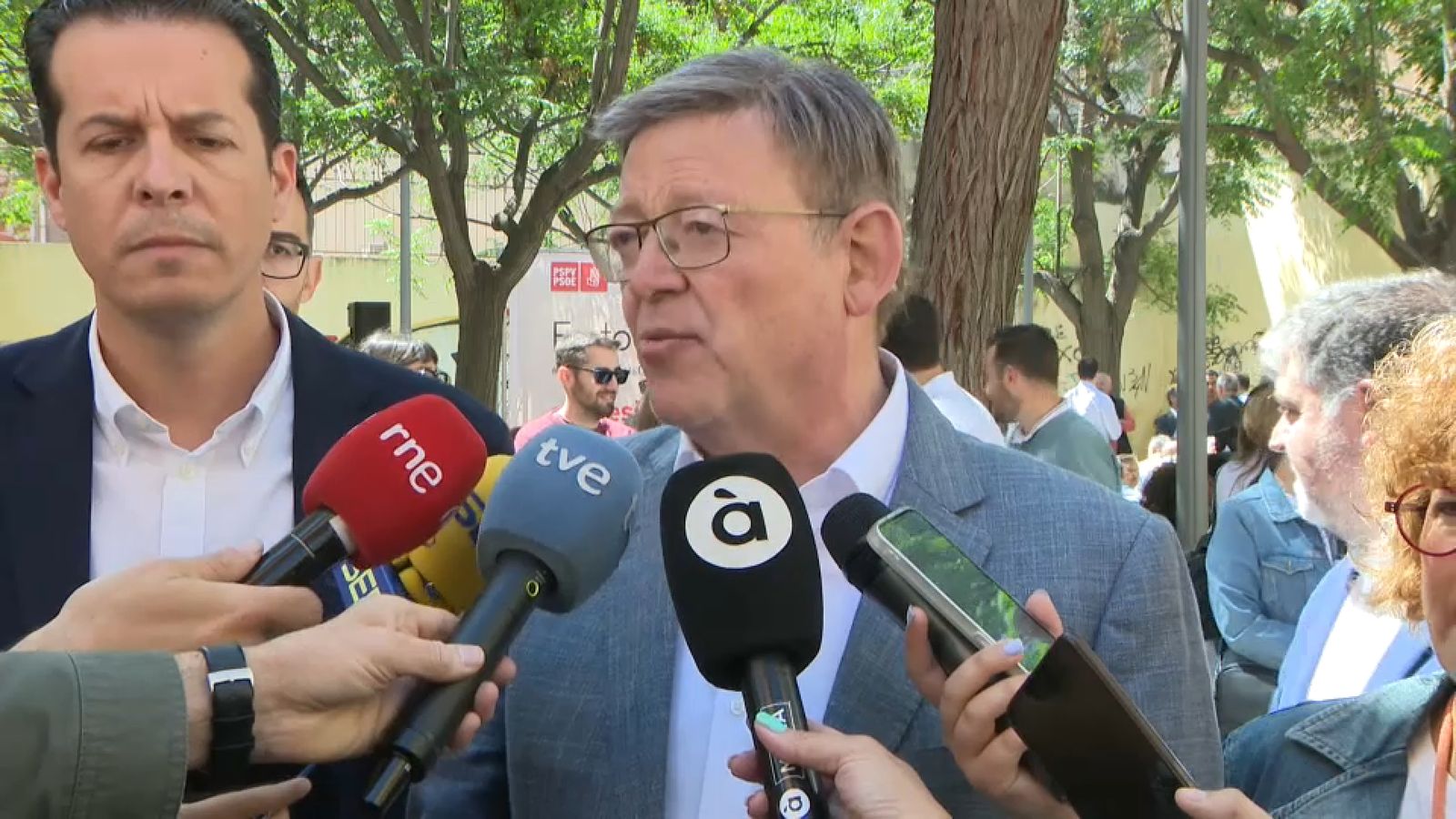 Ximo Puig aquest diumenge al matí en un acte de campanya a Elda