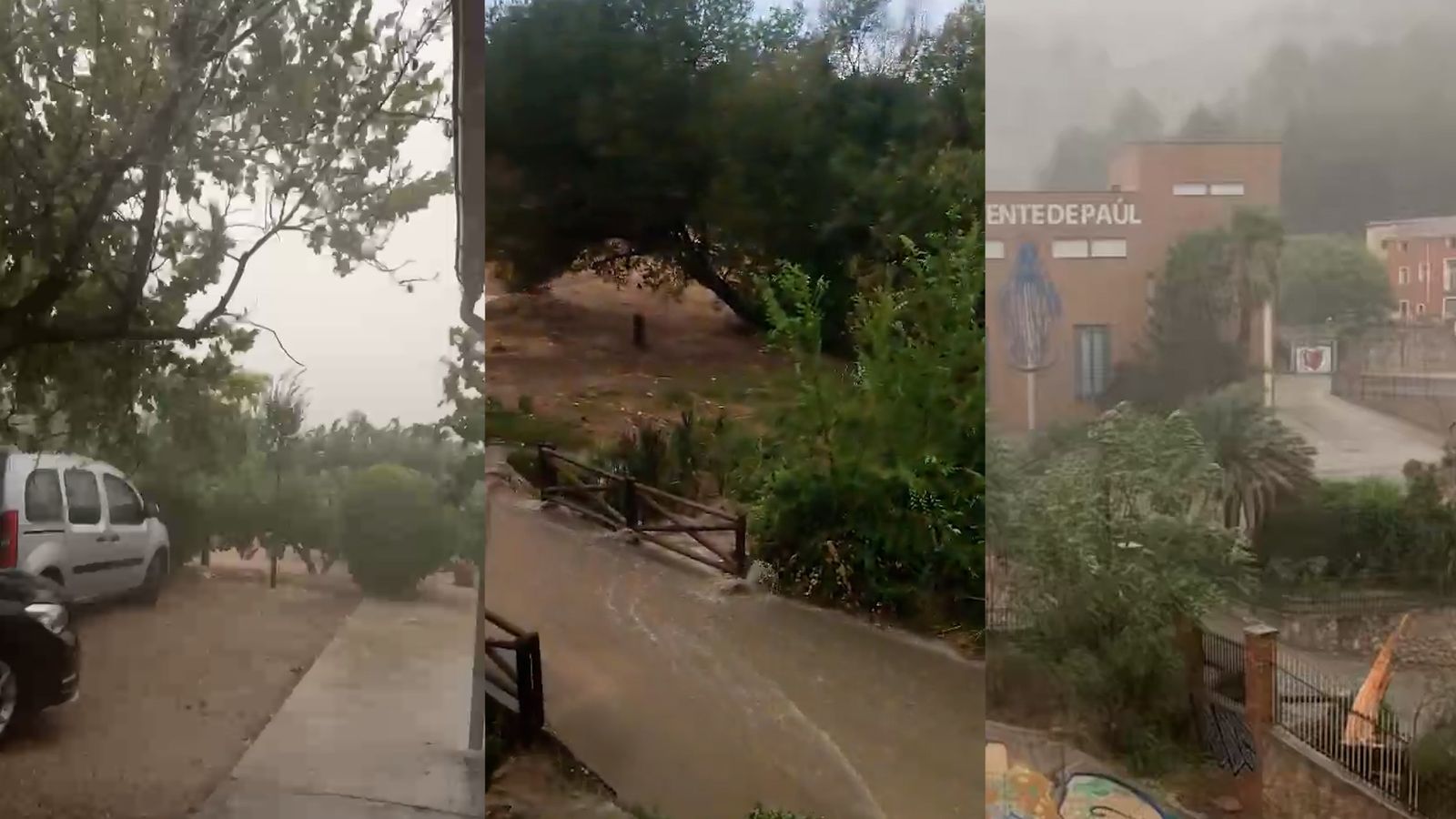 Fortes tempestes en l'interior de la Comunitat Valenciana