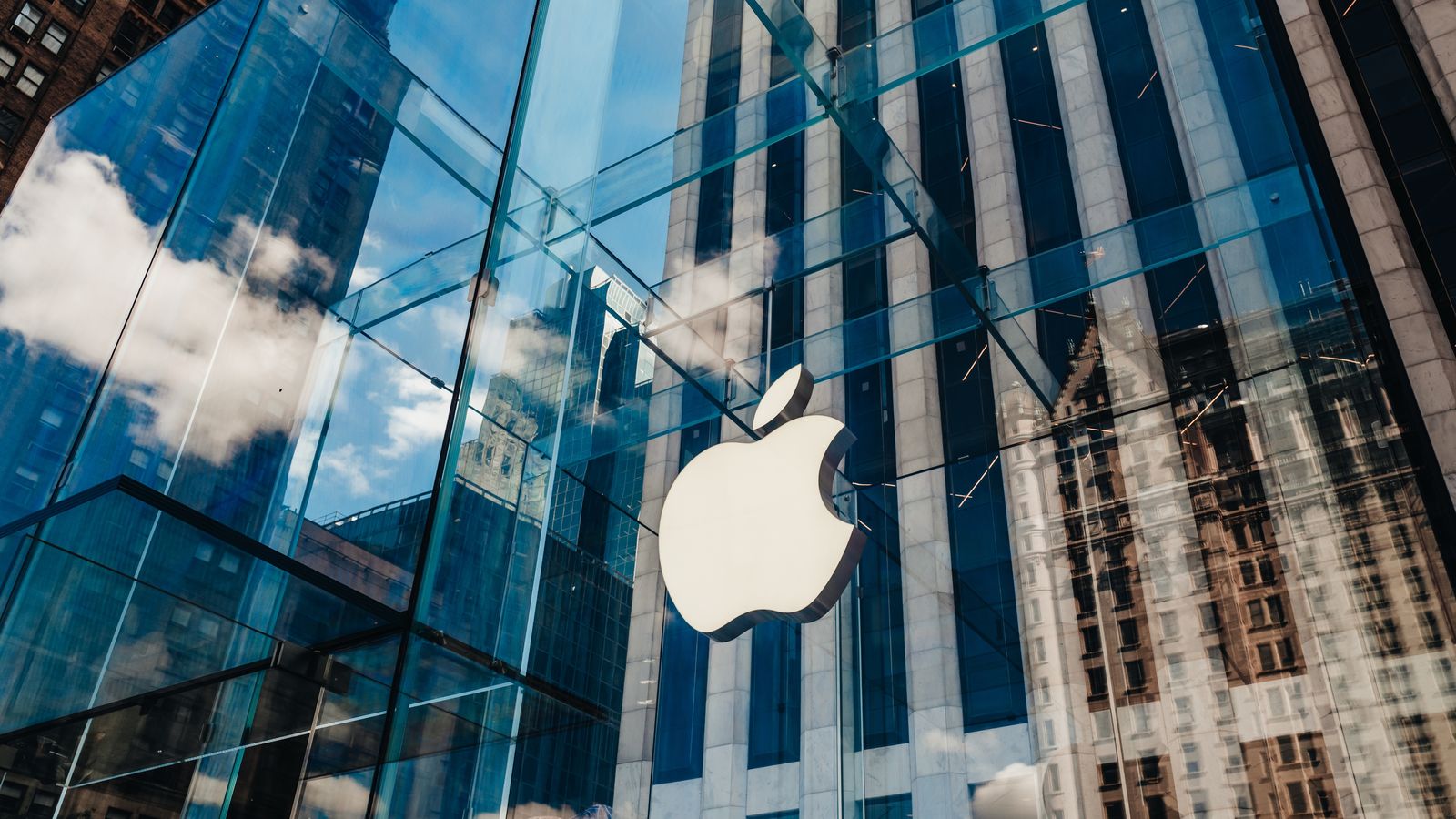 Façana de les oficines d'Apple a Nova York