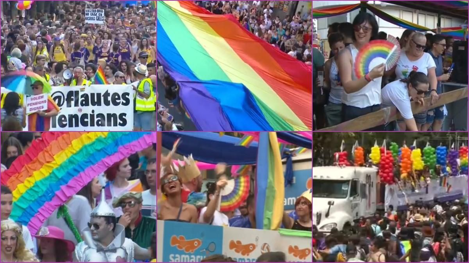 Imatges de la marxa de l'Orgull d'anys anteriors, a València