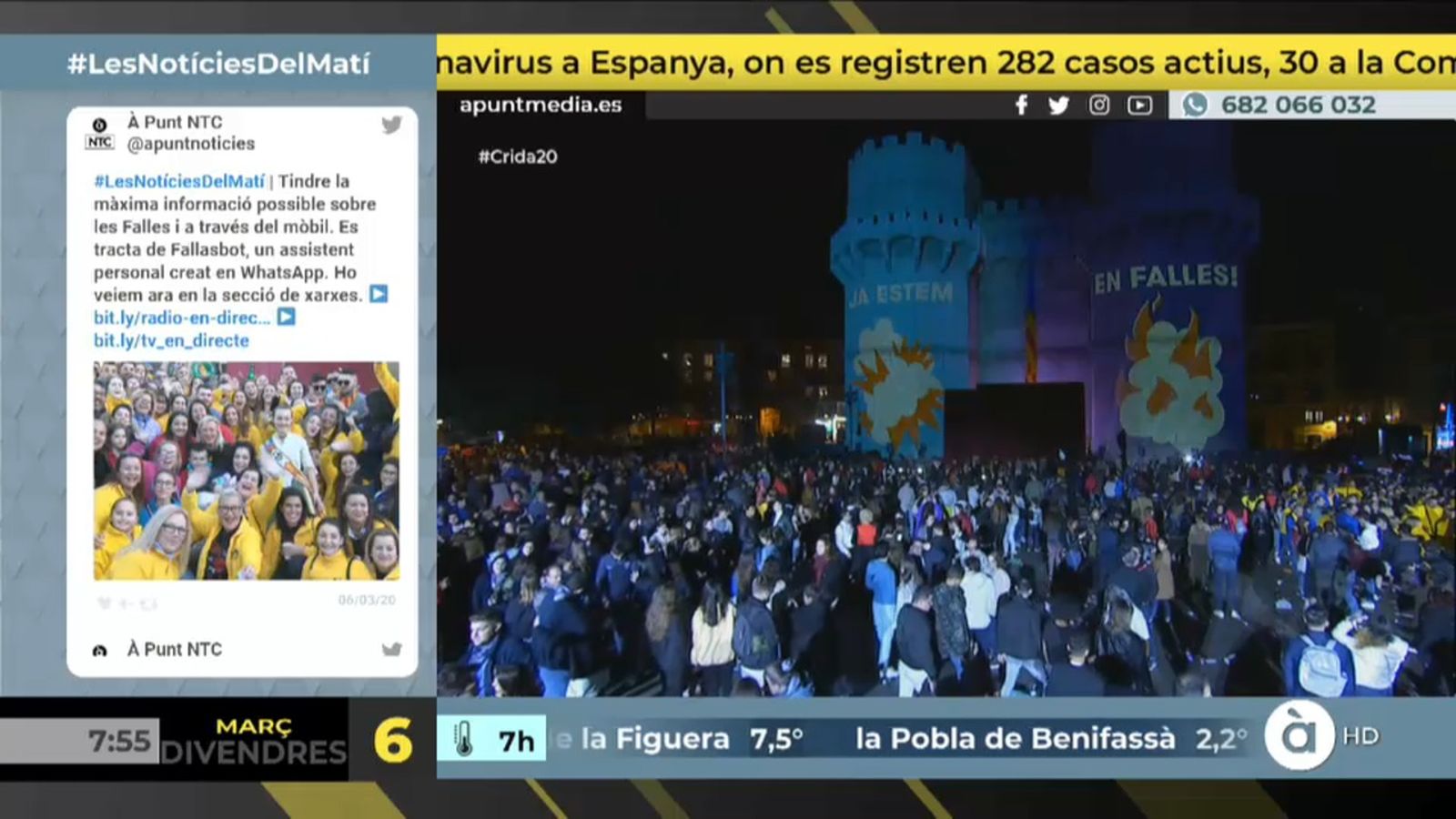 06.03.2020 | Xarxes | NM Un bot amb tota la informació de les Falles al mòbil