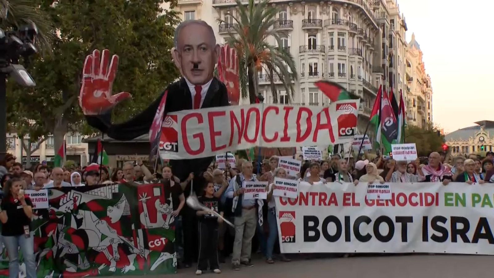 Manifestacions en suport a Gaza i la flotilla