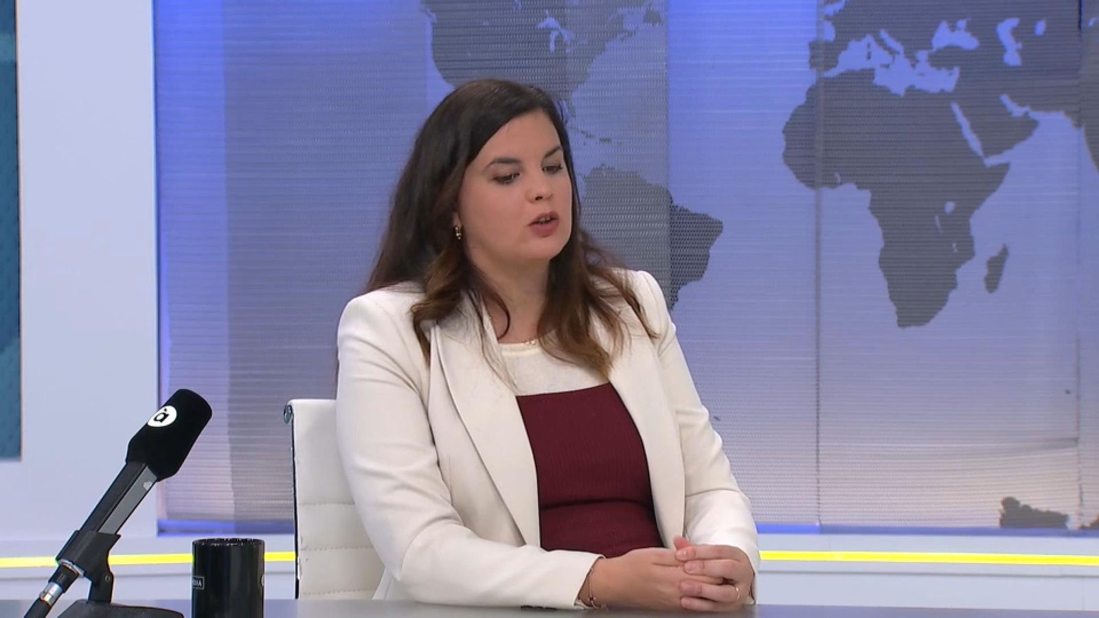 La socialista Sandra Gómez, responsable d'Urbanisme a la ciutat de València, durant l'entrevista en 'Les notícies del matí'