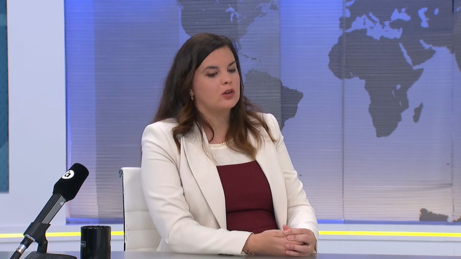 La socialista Sandra Gómez, responsable d'Urbanisme a la ciutat de València, durant l'entrevista en 'Les notícies del matí'