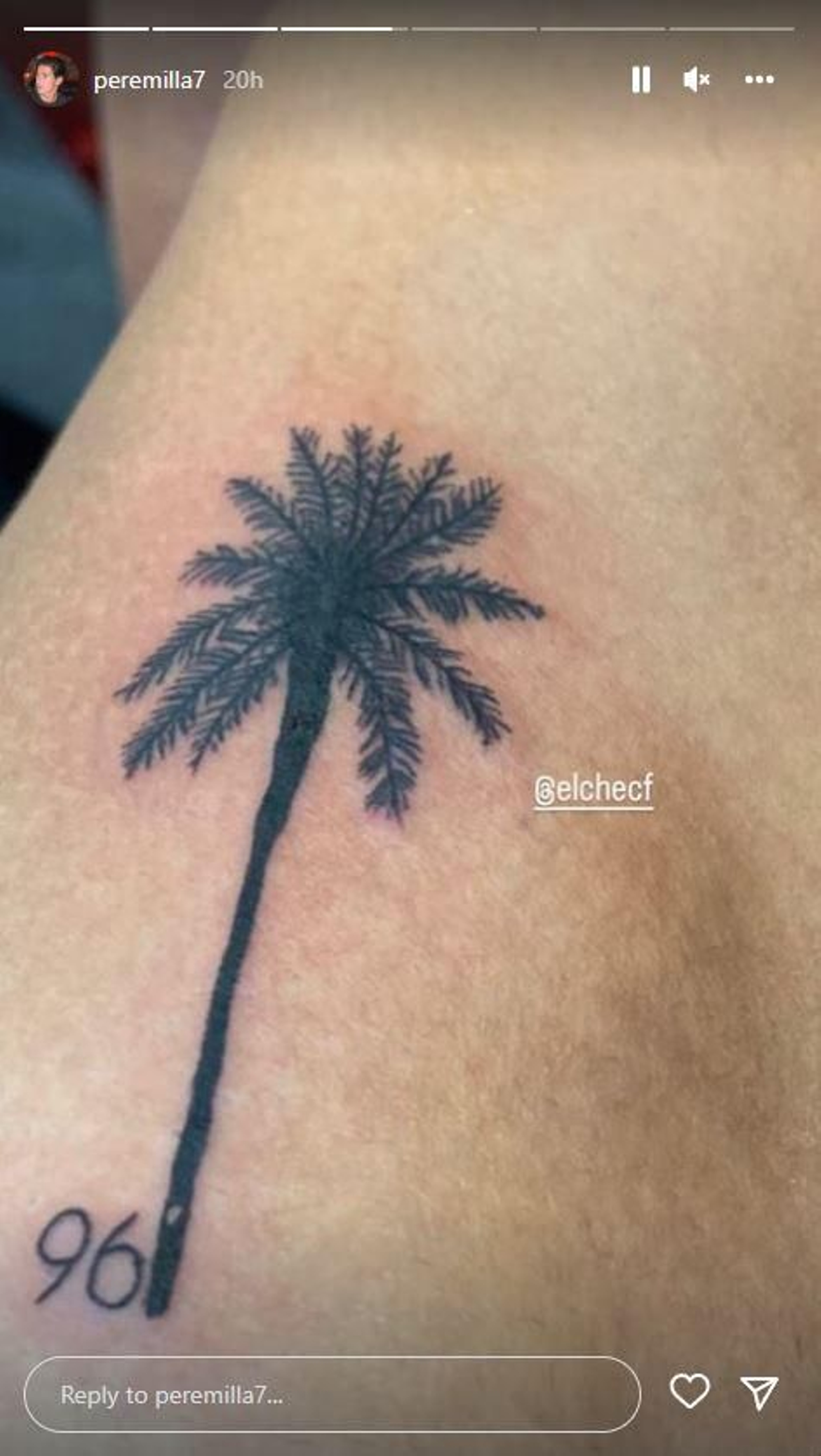 Pere Milla ha pujat una imatge a Instagram amb el seu nou tatuatge