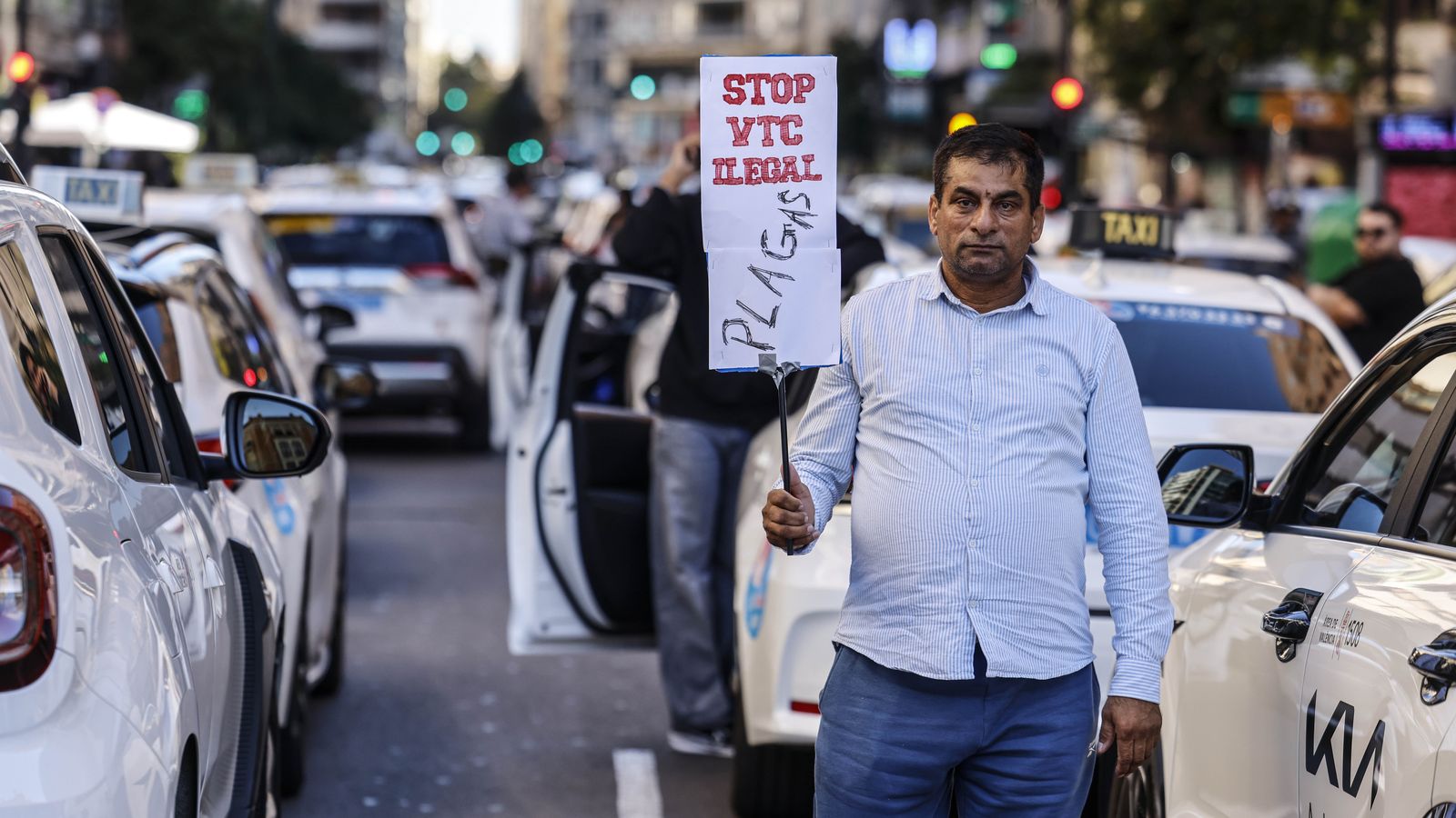 Protesta dels taxistes el mes de novembre a València