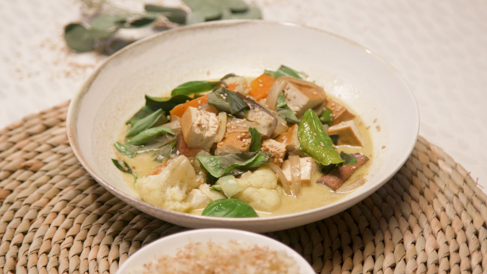 Curri tailandés amb llet de coco