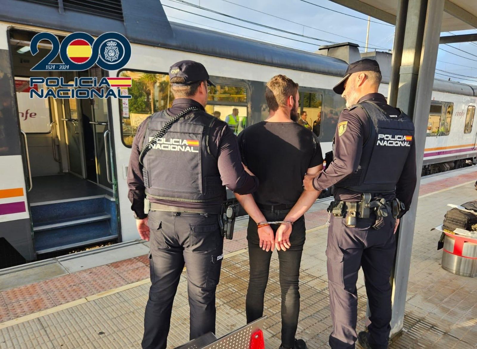 Detingut a l'estació de tren