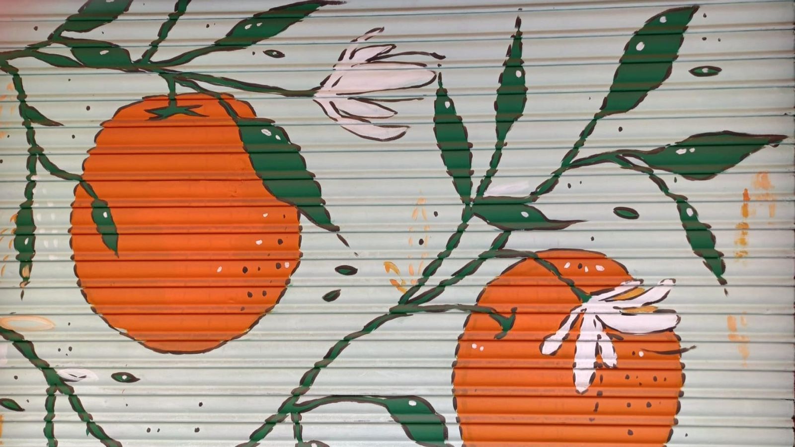 Imatge d'arxiu d'una persiana pintada