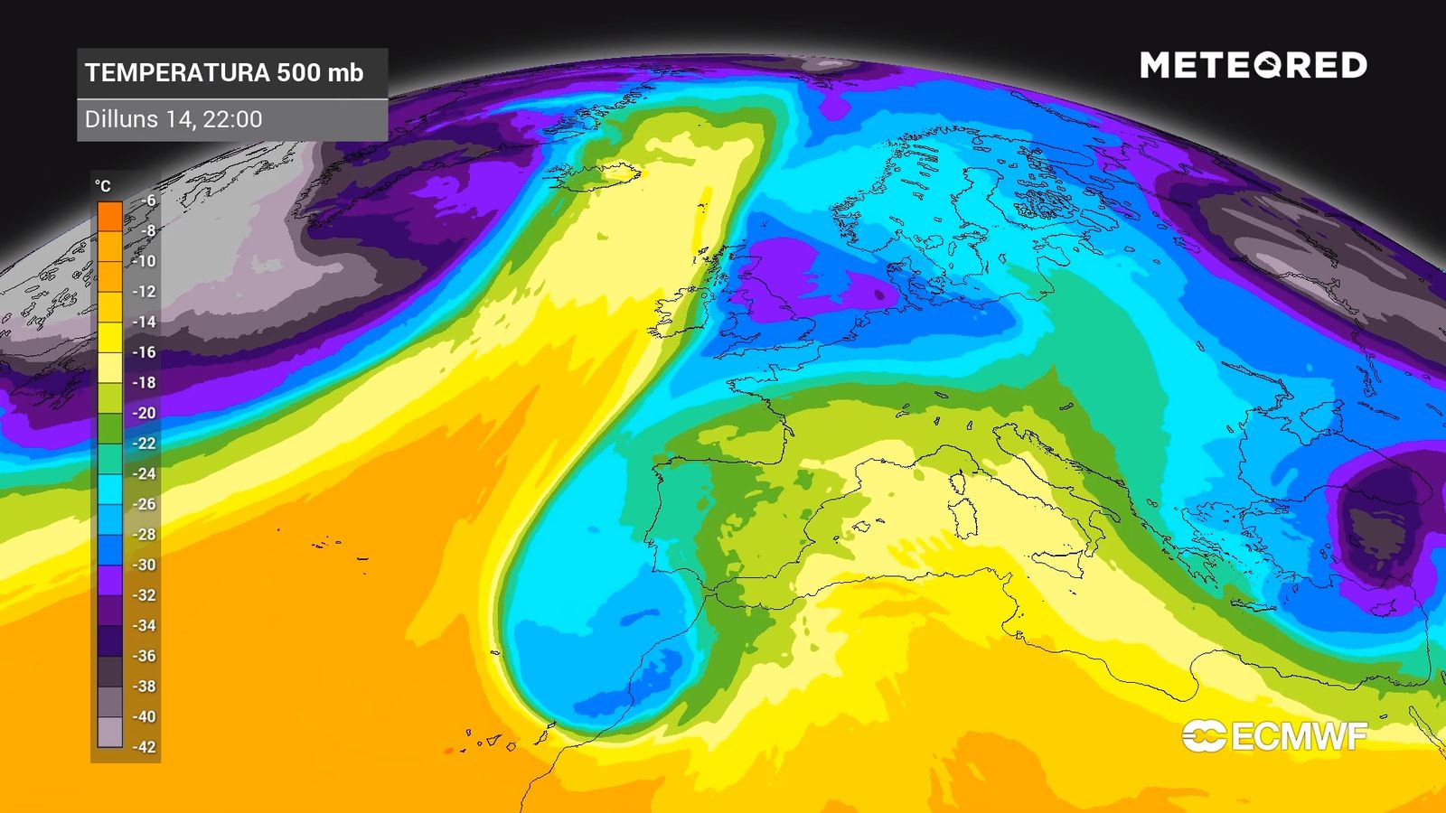 Formació de la DANA dilluns 14