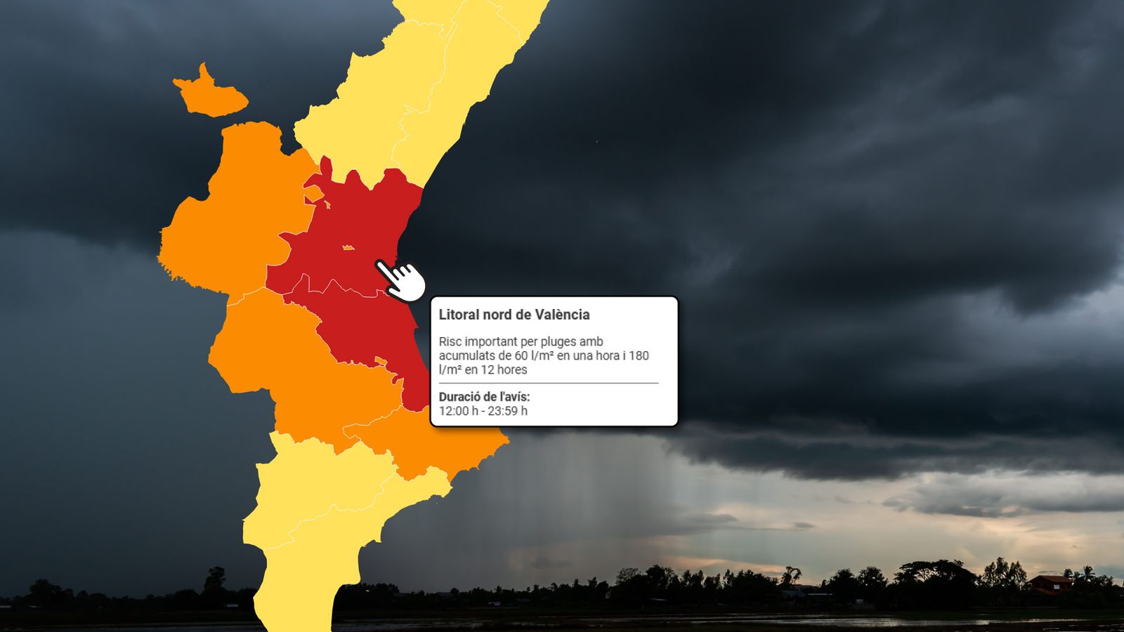 Avís roig al golf de València