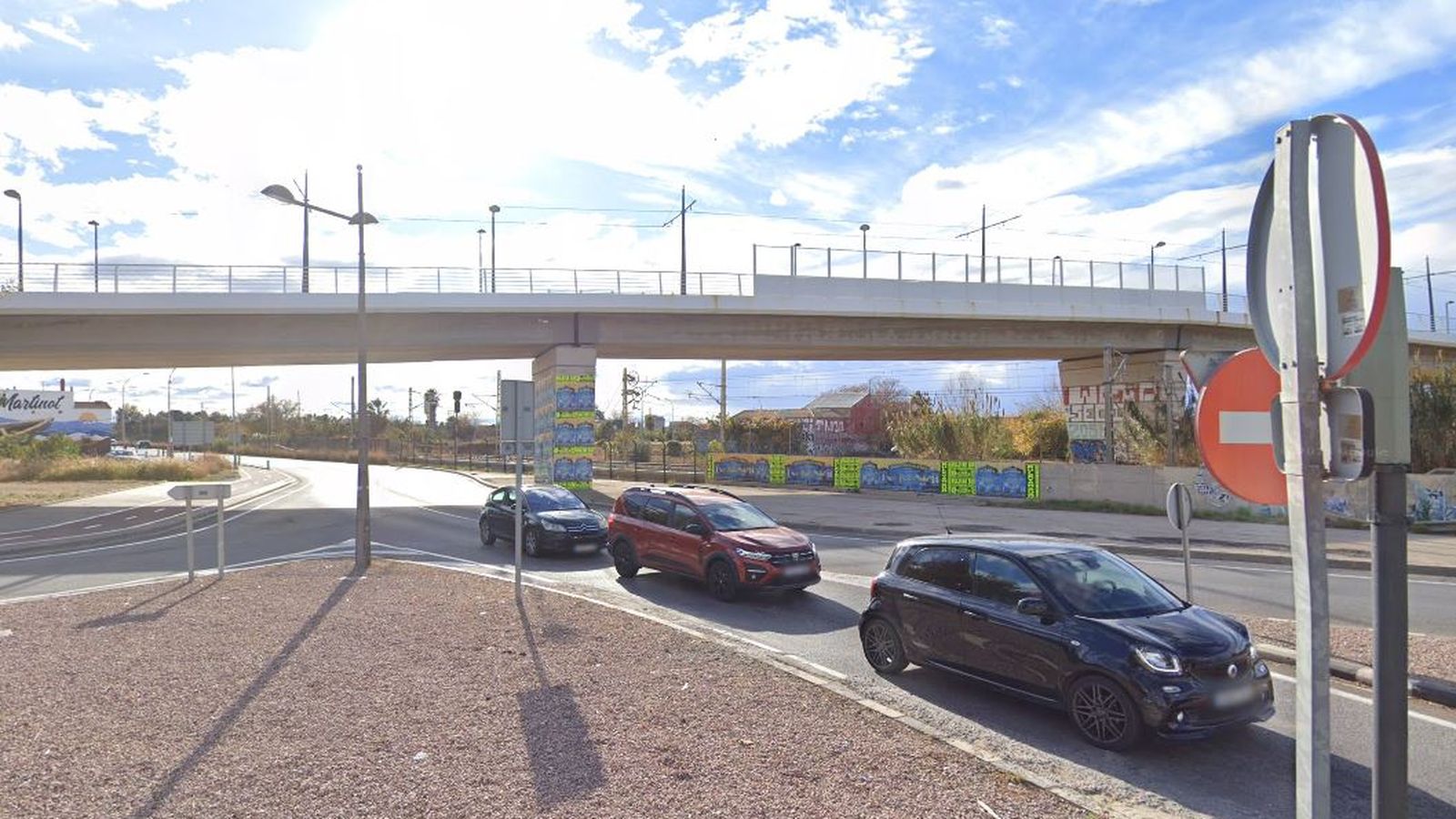 Vista del pont on va tindre lloc el crim