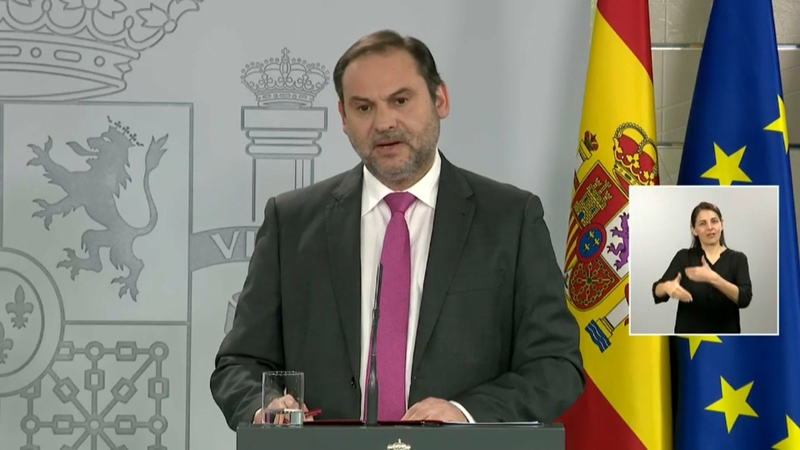 José Luis Ábalos, durant la compareixença