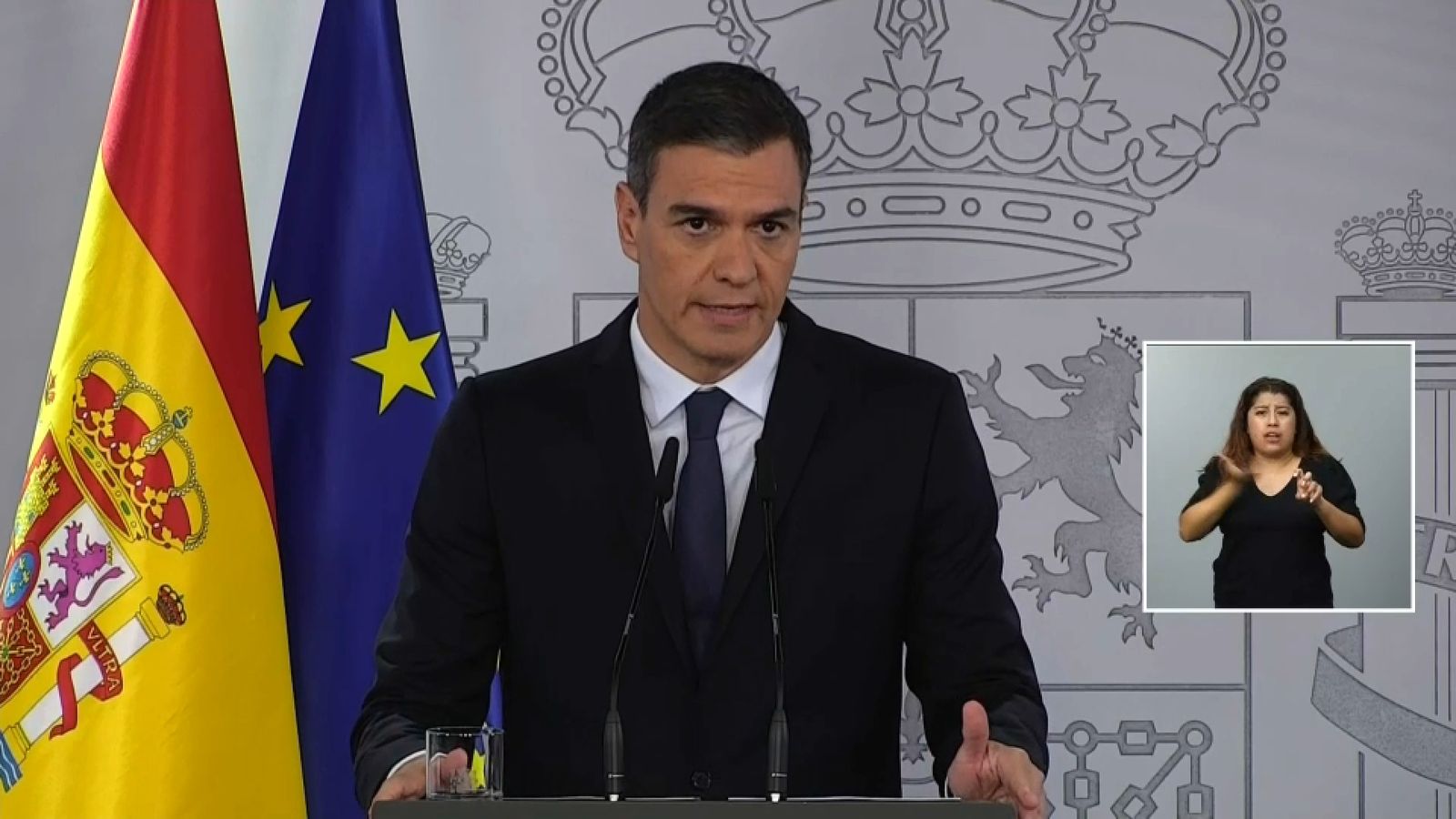 Declaració del president del govern espanyol en funcions, Pedro Sánchez