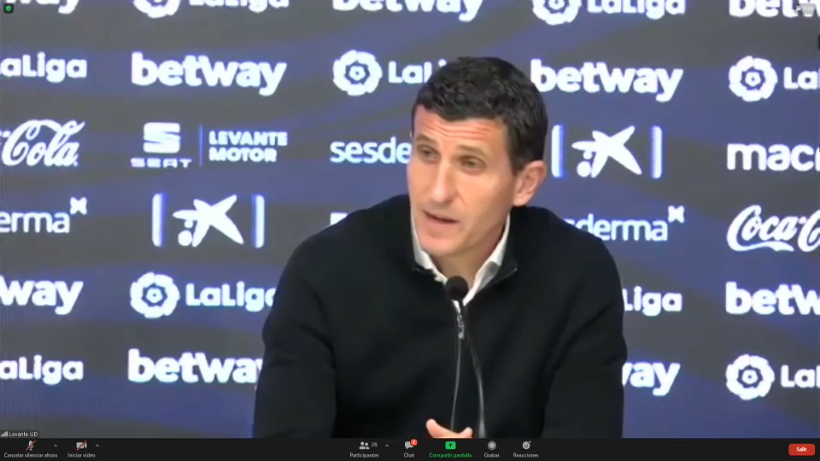 Javi Gracia en la roda de premsa