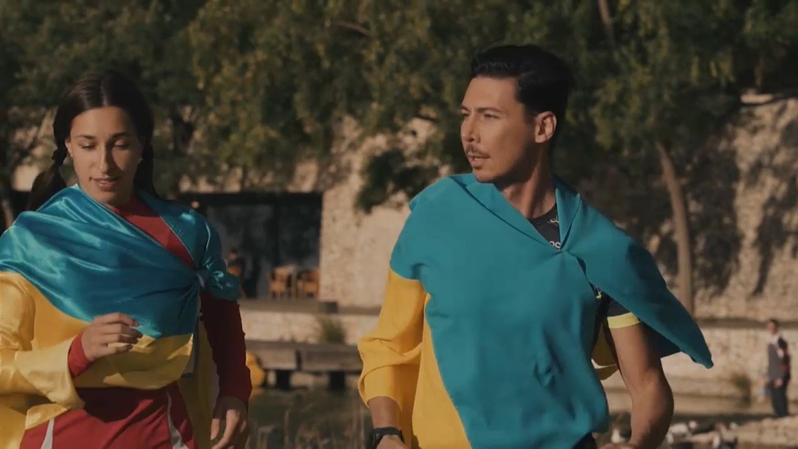 Mykhaylo i Tatyana entrenen per a la marató