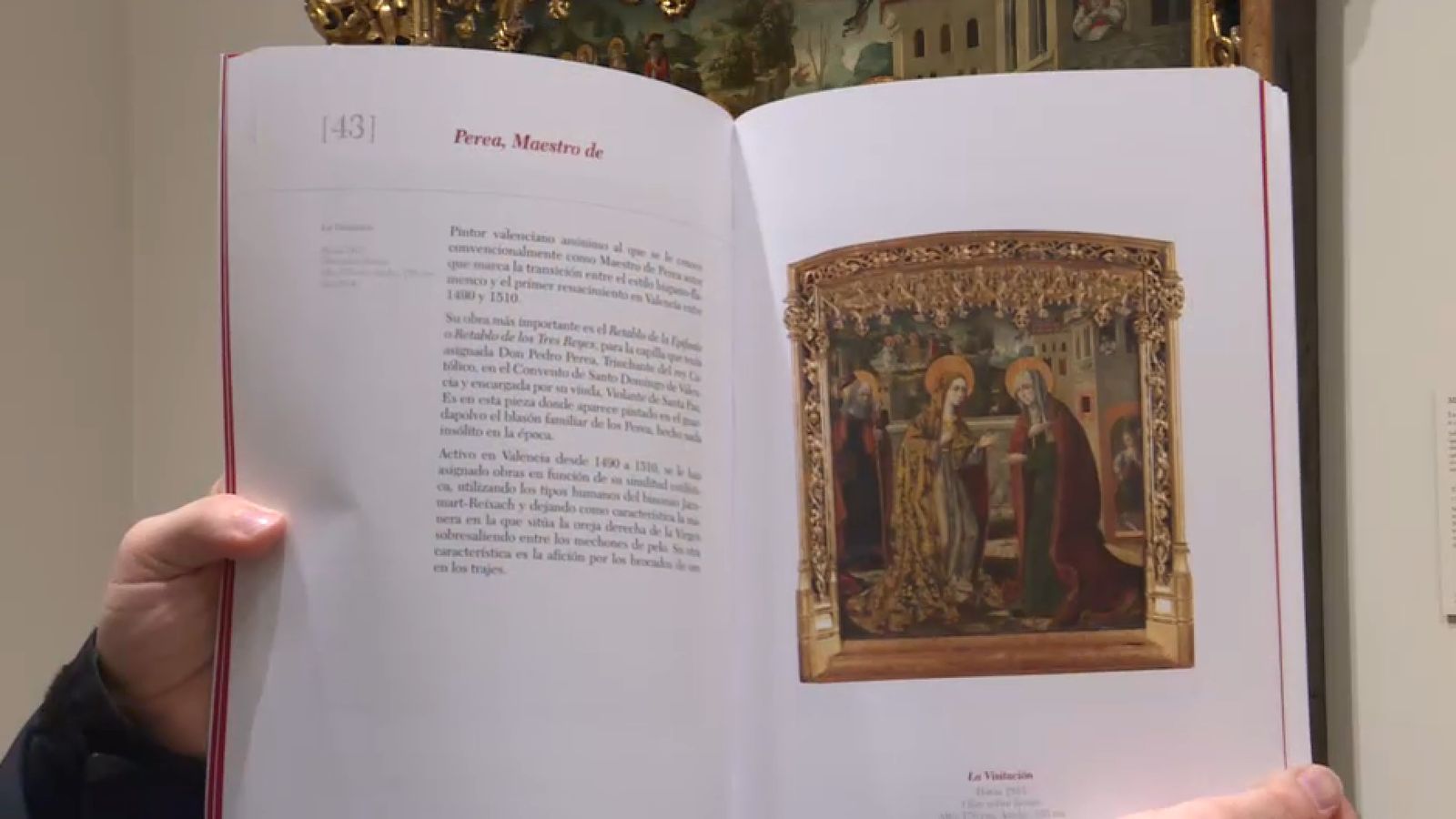 Una de les pàgines de la nova guia presentada pel director del Prado i el director honorífic