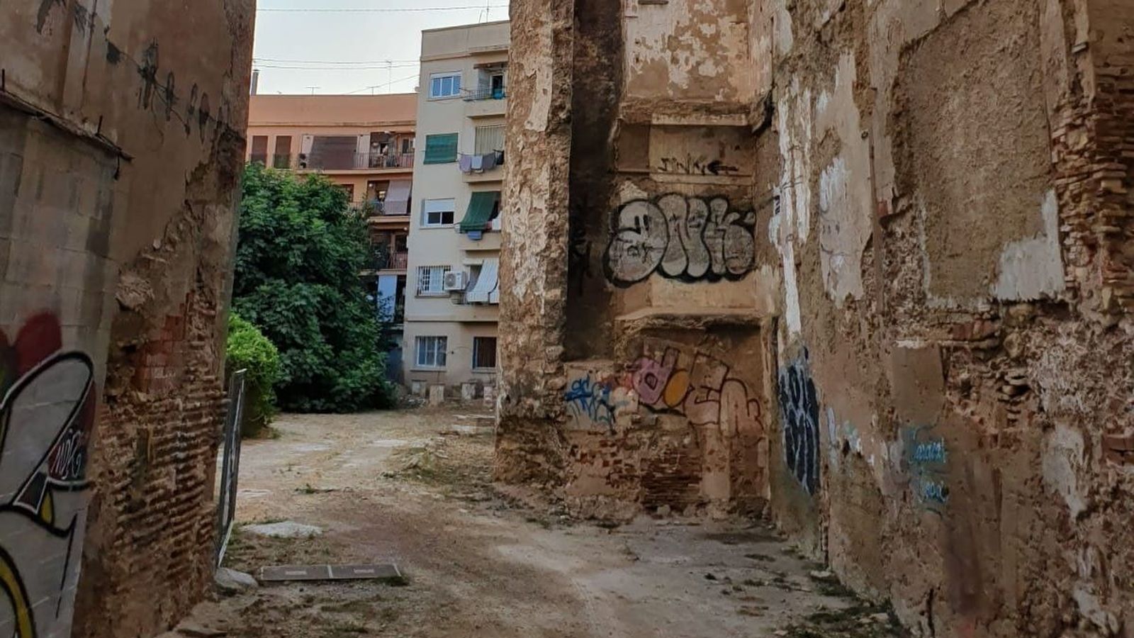Imatge d'arxiu de l'antiga muralla islàmica de València