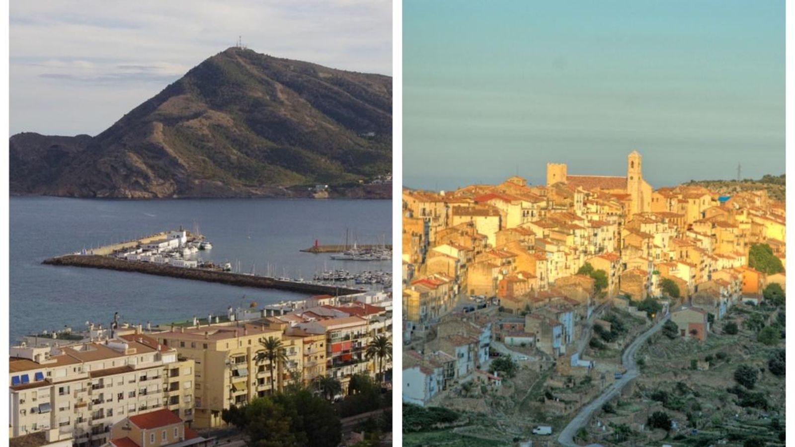 Els municipis d'Altea (esquerra) i Vilafranca (dreta)