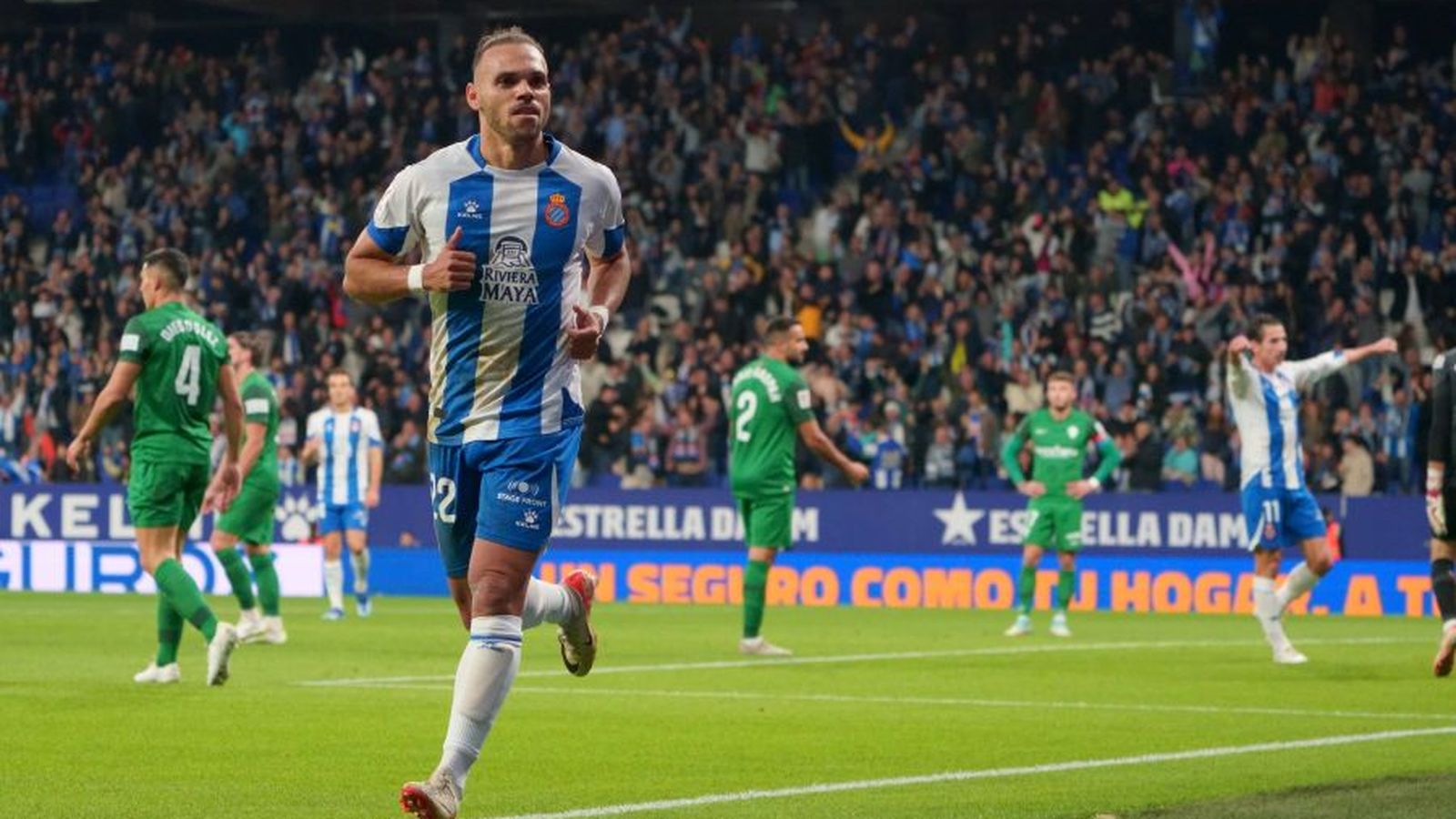 Braithwaite celebra un gol contra l'Elx