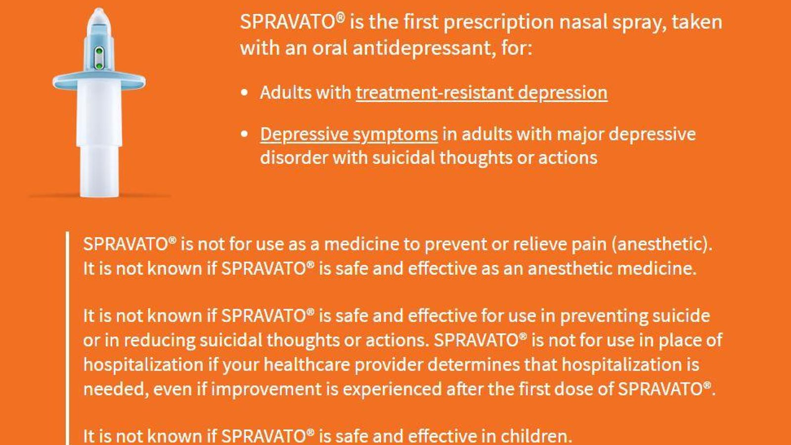 Captura de la informació commercial sobre l'Spravato