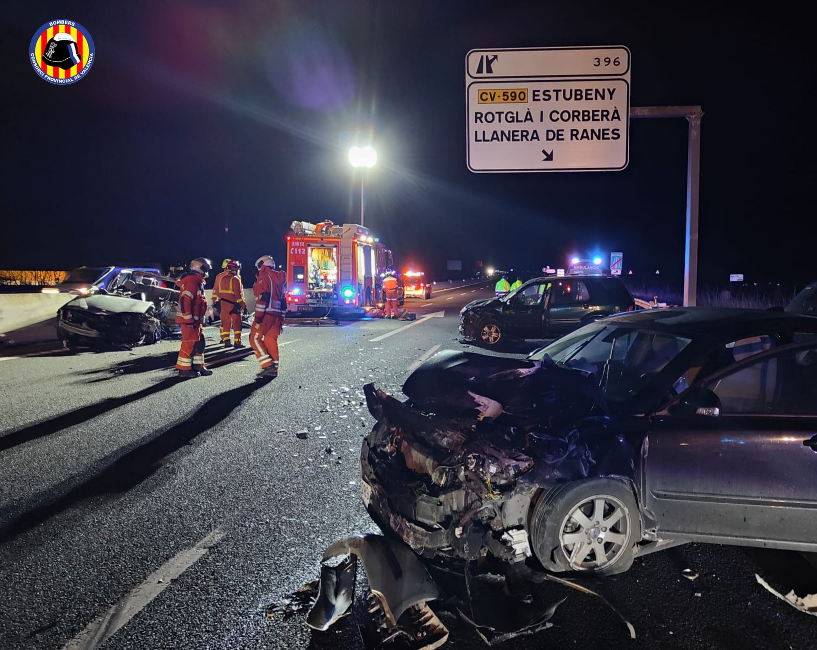 Accident a l’A-7 a Rotglà i Corberà