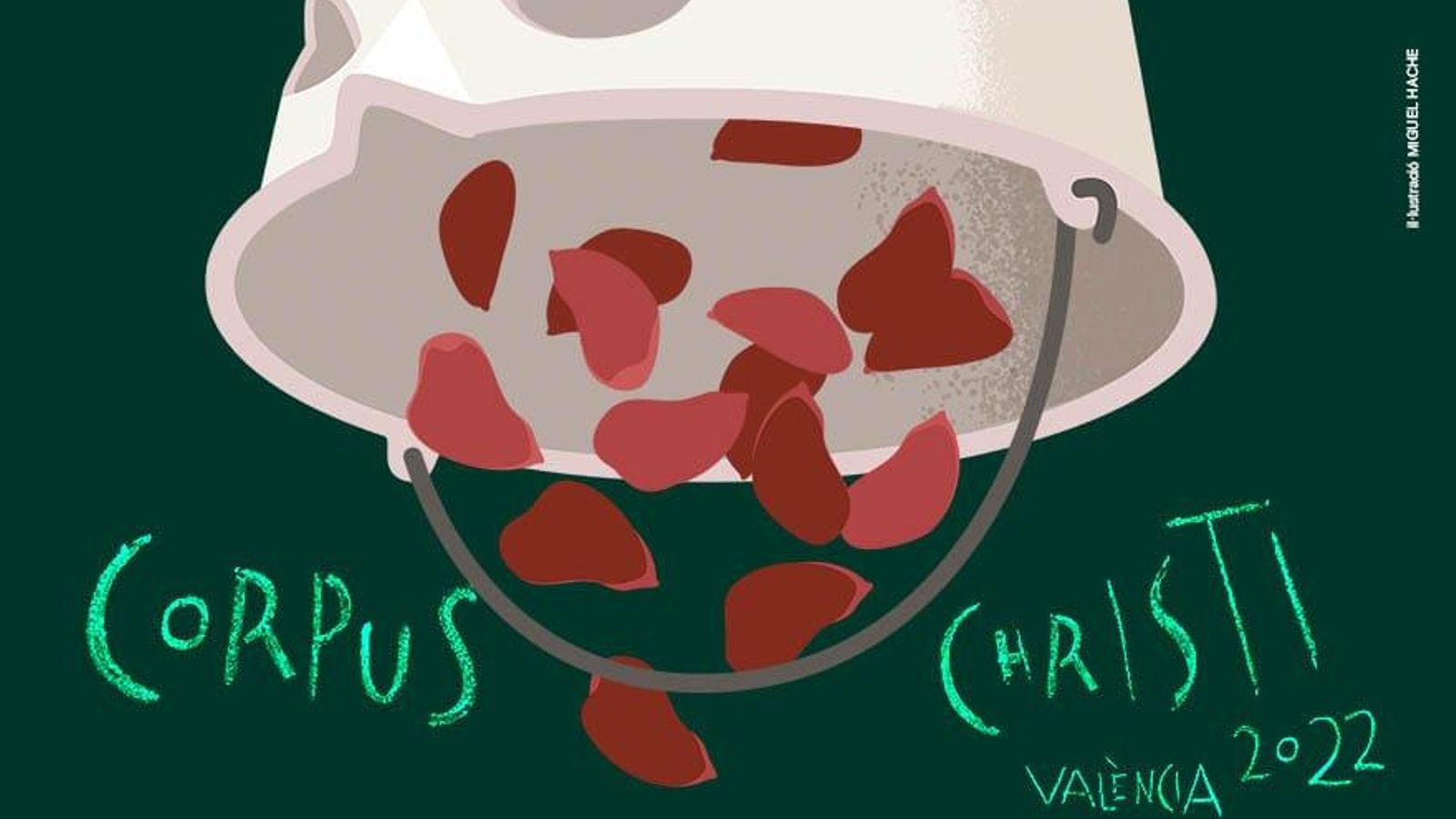 Cartell del Corpus 2022 obra de l'artista Miguel H