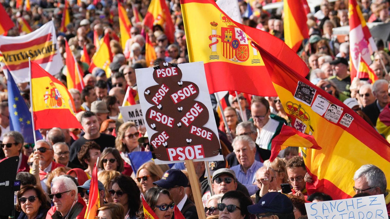 Manifestació celebrada a Madrid en contra de Pedro Sánchez