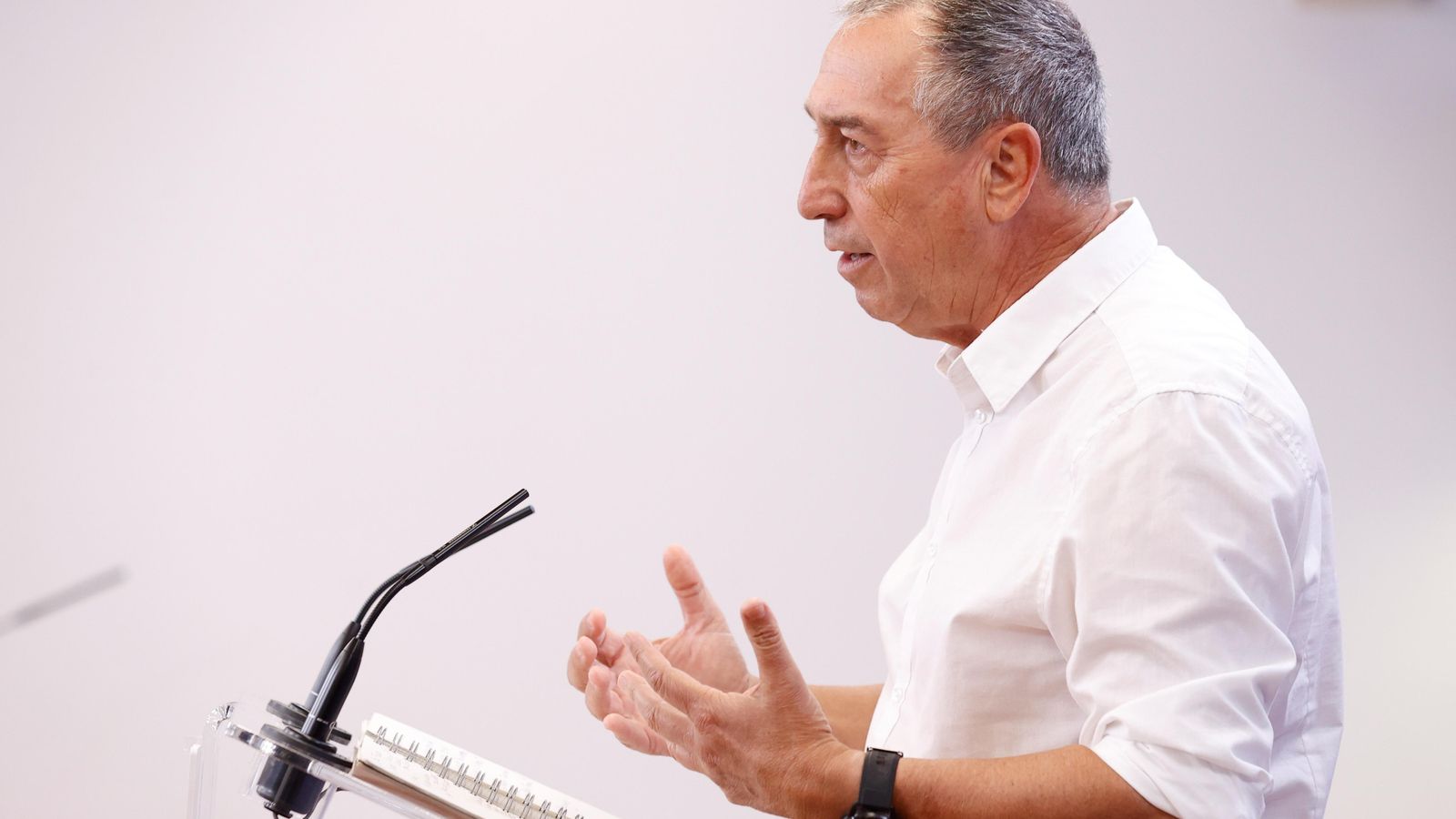 Joan Baldoví en la roda de premsa d'aquest dimarts al Congrés dels Diputats