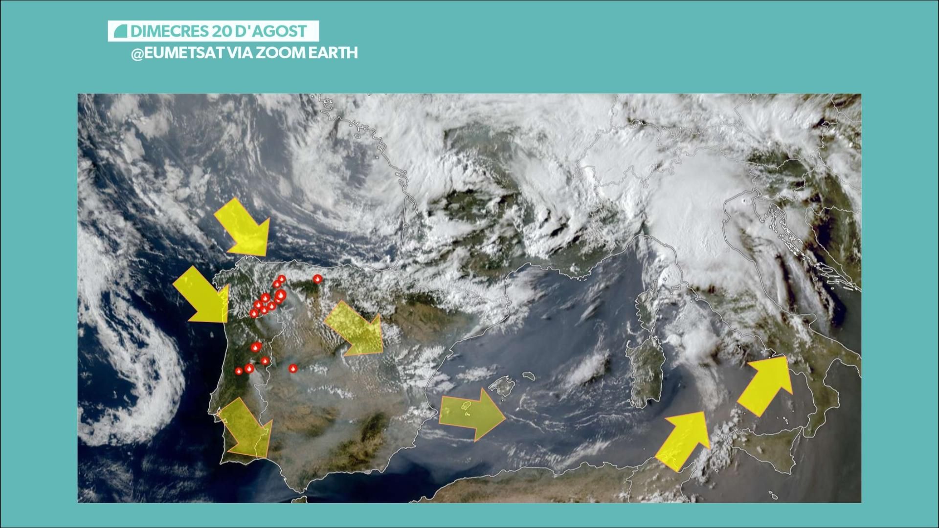 Dijous d'oratge variable. Mestral al nord i més núvols i ruixats al sud.