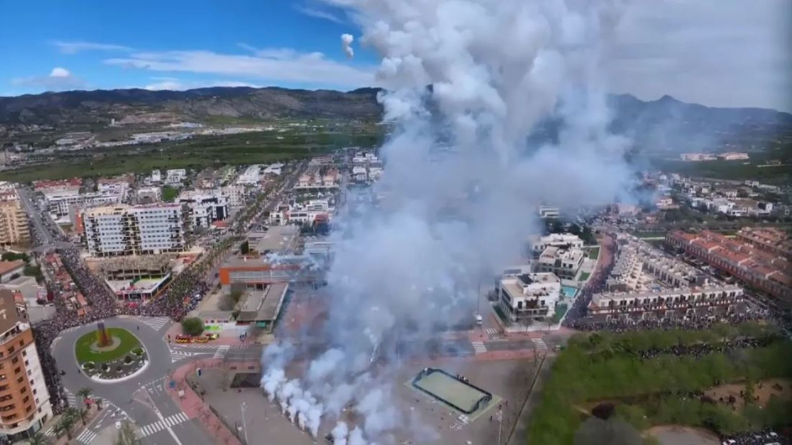 Imatge d'arxiu d'una mascletà de la Magdalena, del Concurs de Mascletaes Ciutat de Castelló