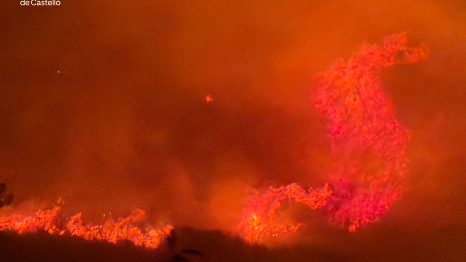 Una imatge de l'incendi